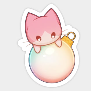 Bauble Cat Sticker